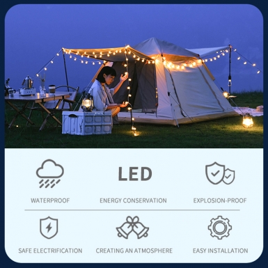 LED圣诞灯 - HCP179  太阳能乳白球灯串